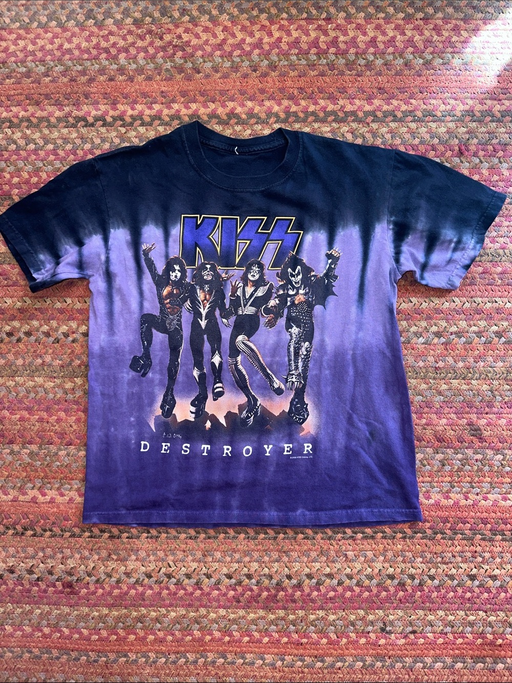 VTG 2005 Kiss Purple tie dye Ombre 'Destroyer' Graphic Tee